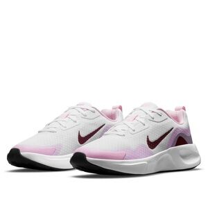 Nike WearAllDay GS White and Dark Beetroot Sneakers